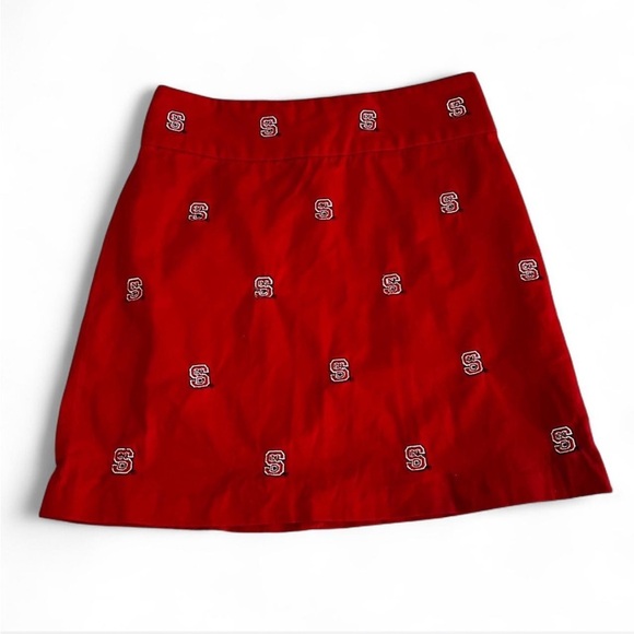 NC State University Vintage Wolfpack Red Mini Skirt size 2 - Picture 1 of 5